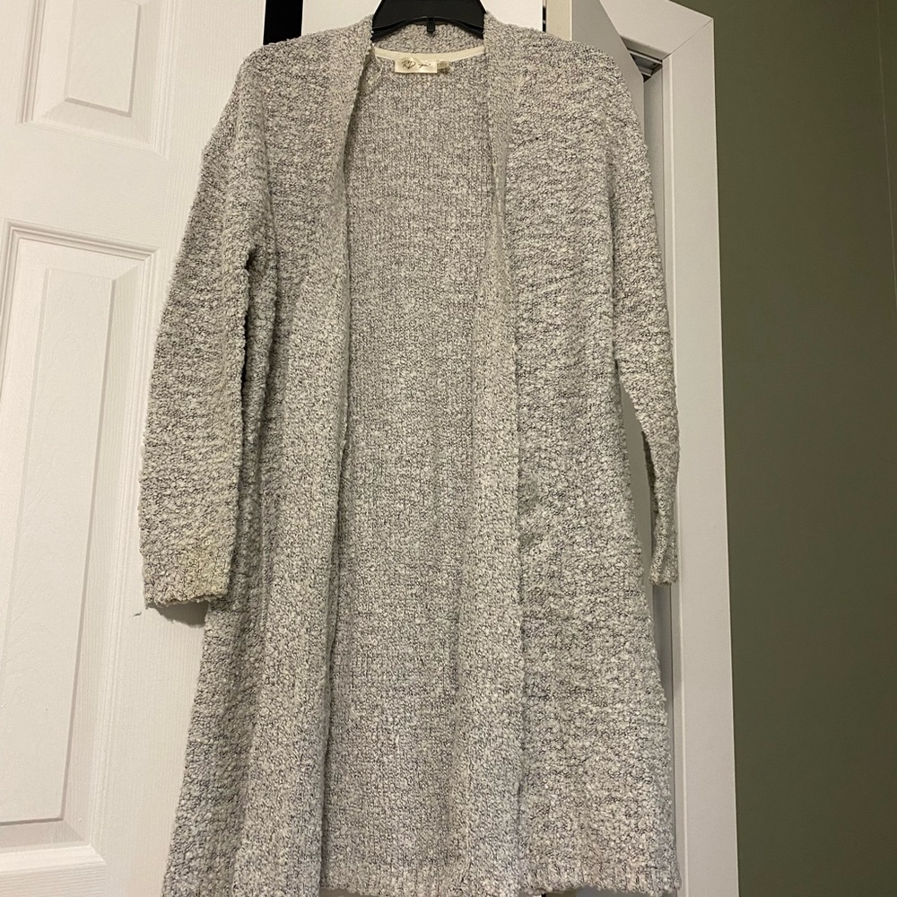 Cozy Gray Knit Cardigan